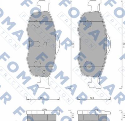 FO491681 FOMAR Friction Комплект тормозных колодок, дисковый тормоз