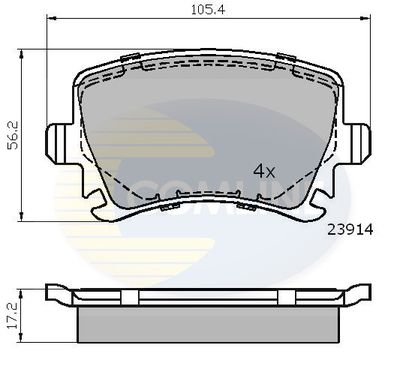 CBP01284 COMLINE Комплект тормозных колодок, дисковый тормоз