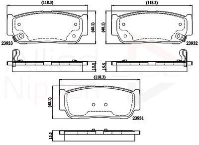 ADB31218 COMLINE Комплект тормозных колодок, дисковый тормоз