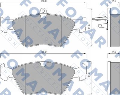 FO625781 FOMAR Friction Комплект тормозных колодок, дисковый тормоз