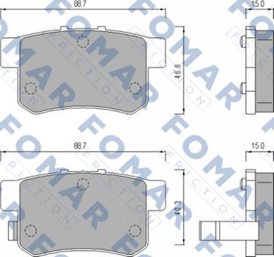 FO475181 FOMAR Friction Комплект тормозных колодок, дисковый тормоз