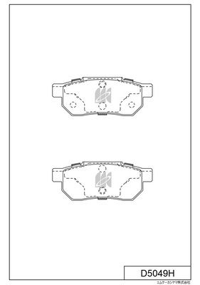 D5049H MK Kashiyama Комплект тормозных колодок, дисковый тормоз