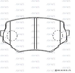 SN291P ADVICS Комплект тормозных колодок, дисковый тормоз