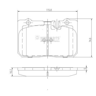 J3602103 NIPPARTS Комплект тормозных колодок, дисковый тормоз