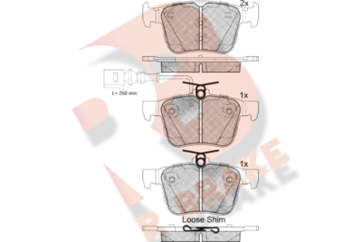 RB2098203 R BRAKE Комплект тормозных колодок, дисковый тормоз