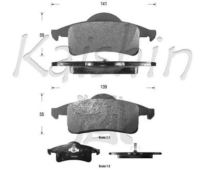 FK10026 KAISHIN Комплект тормозных колодок, дисковый тормоз