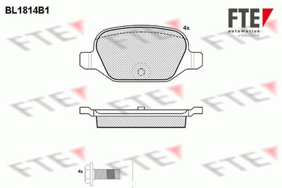 BL1814B1 FTE Комплект тормозных колодок, дисковый тормоз