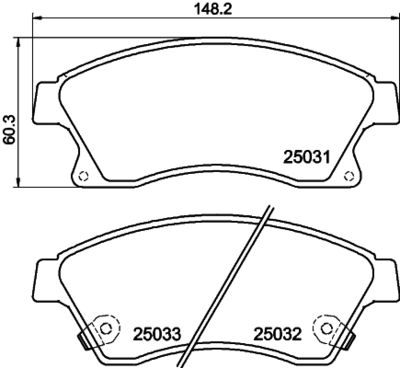 PCP1086 DON Комплект тормозных колодок, дисковый тормоз