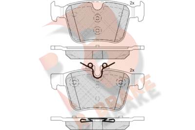 RB2232 R BRAKE Комплект тормозных колодок, дисковый тормоз