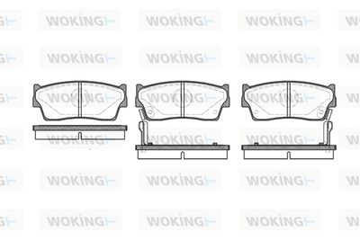 P389302 WOKING Комплект тормозных колодок, дисковый тормоз