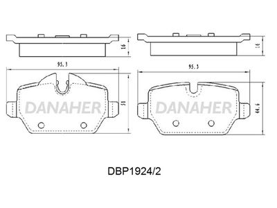 DBP19242 DANAHER Комплект тормозных колодок, дисковый тормоз