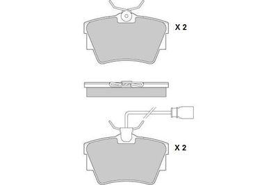 120867 E.T.F. Комплект тормозных колодок, дисковый тормоз