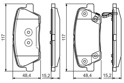 0986495165 BOSCH Комплект тормозных колодок, дисковый тормоз