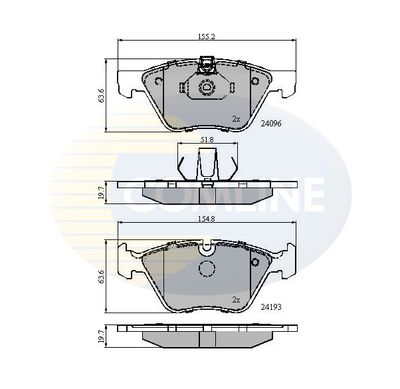 CBP01300 COMLINE Комплект тормозных колодок, дисковый тормоз