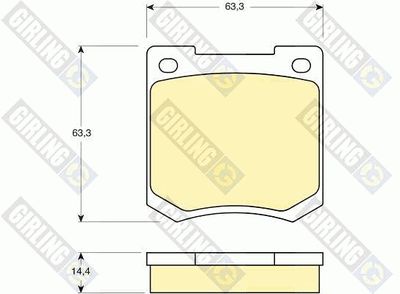 6105351 GIRLING Комплект тормозных колодок, дисковый тормоз