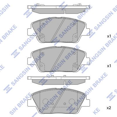 SP1397 Hi-Q Комплект тормозных колодок, дисковый тормоз