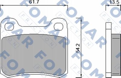 FO421381 FOMAR Friction Комплект тормозных колодок, дисковый тормоз