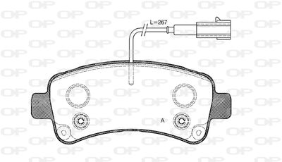 BPA158802 OPEN PARTS Комплект тормозных колодок, дисковый тормоз