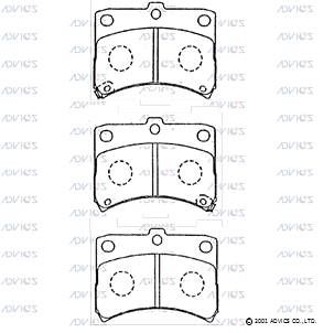 SN145P ADVICS Комплект тормозных колодок, дисковый тормоз