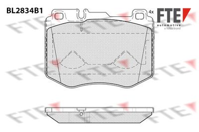 BL2834B1 FTE Комплект тормозных колодок, дисковый тормоз