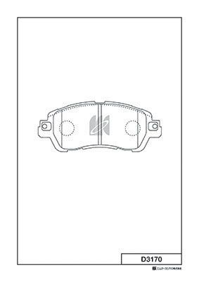 D3170 MK Kashiyama Комплект тормозных колодок, дисковый тормоз