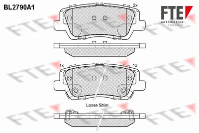 BL2790A1 FTE Комплект тормозных колодок, дисковый тормоз