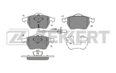 BS2908 ZEKKERT Комплект тормозных колодок, дисковый тормоз