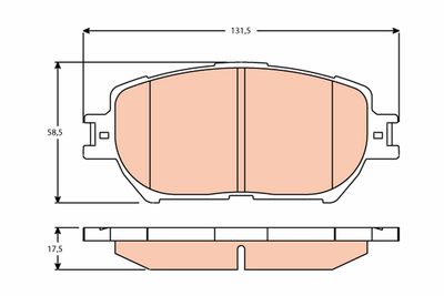 GDB3628 TRW Комплект тормозных колодок, дисковый тормоз