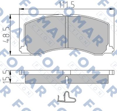 FO665381 FOMAR Friction Комплект тормозных колодок, дисковый тормоз