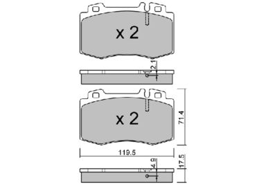 BPMB1006 AISIN Комплект тормозных колодок, дисковый тормоз