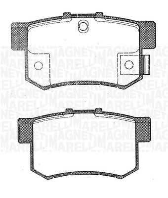 363916060462 MAGNETI MARELLI Комплект тормозных колодок, дисковый тормоз