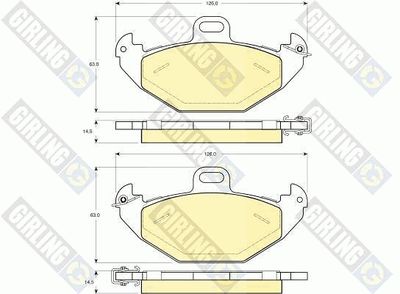 6113539 GIRLING Комплект тормозных колодок, дисковый тормоз