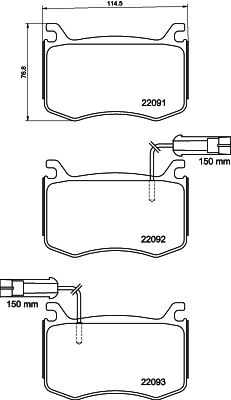 8DB355039051 HELLA PAGID Комплект тормозных колодок, дисковый тормоз