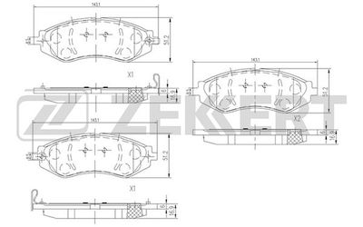 BS1309 ZEKKERT Комплект тормозных колодок, дисковый тормоз