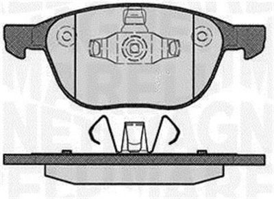 363916060604 MAGNETI MARELLI Комплект тормозных колодок, дисковый тормоз