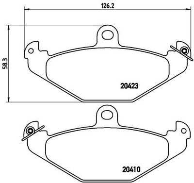 P59026 BREMBO Комплект тормозных колодок, дисковый тормоз