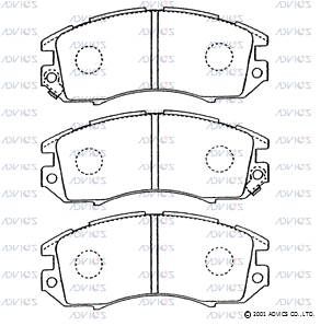 SN794P ADVICS Комплект тормозных колодок, дисковый тормоз