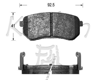 FK11160 KAISHIN Комплект тормозных колодок, дисковый тормоз