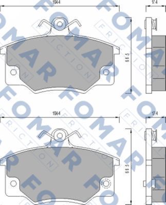 FO437381 FOMAR Friction Комплект тормозных колодок, дисковый тормоз