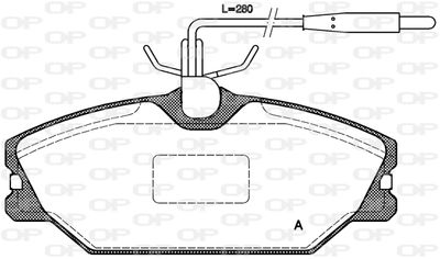 BPA020812 OPEN PARTS Комплект тормозных колодок, дисковый тормоз