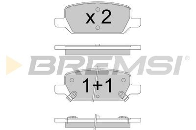 BP3913 BREMSI Комплект тормозных колодок, дисковый тормоз