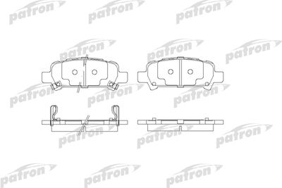 PBP1333 PATRON Комплект тормозных колодок, дисковый тормоз