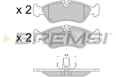 BP2704 BREMSI Комплект тормозных колодок, дисковый тормоз