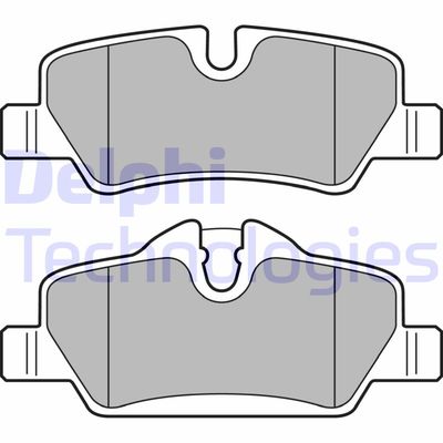 LP2762 DELPHI Комплект тормозных колодок, дисковый тормоз