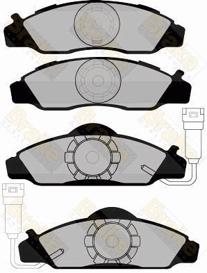 PA1158 Brake ENGINEERING Комплект тормозных колодок, дисковый тормоз