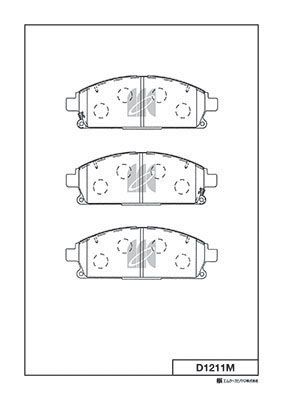 D1211M MK Kashiyama Комплект тормозных колодок, дисковый тормоз