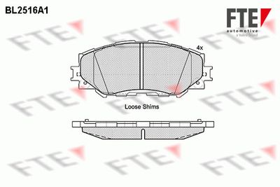 BL2516A1 FTE Комплект тормозных колодок, дисковый тормоз