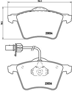 P85052 BREMBO Комплект тормозных колодок, дисковый тормоз