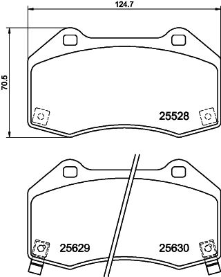 8DB355025891 HELLA PAGID Комплект тормозных колодок, дисковый тормоз