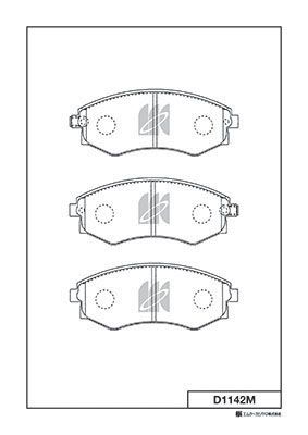 D1142M MK Kashiyama Комплект тормозных колодок, дисковый тормоз